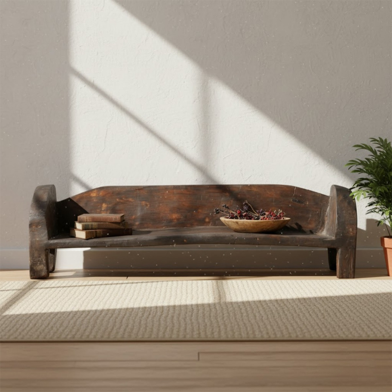 Serima Wooden Naga Bench