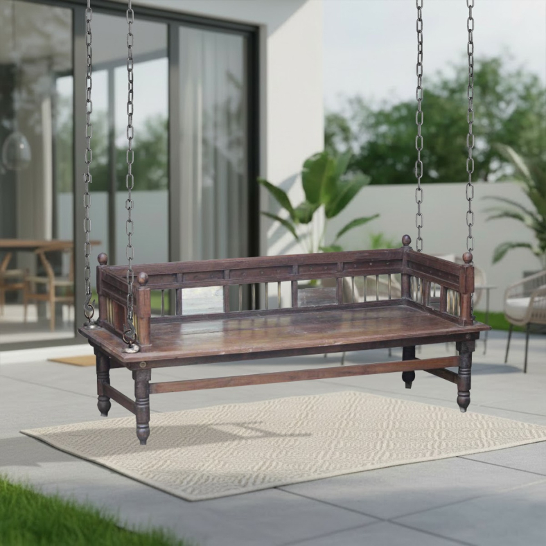 Nidara Wooden Swing Bench