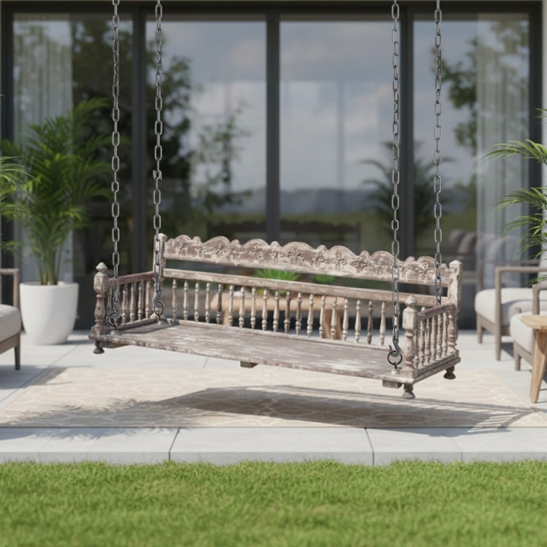 Aarvya Wooden Swing Bench