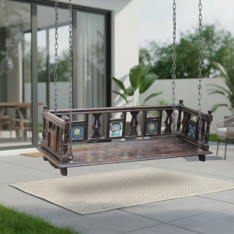 Tavira Wooden Swing Bench