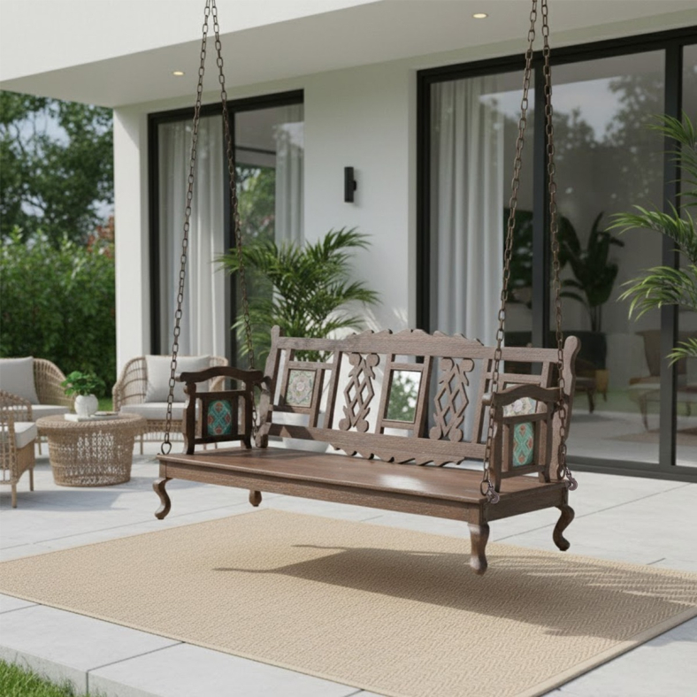 Marent Wooden Swing Bench