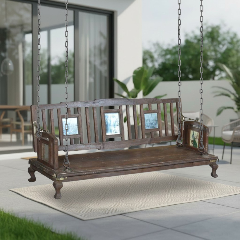 Kavana Wooden Swing Bench