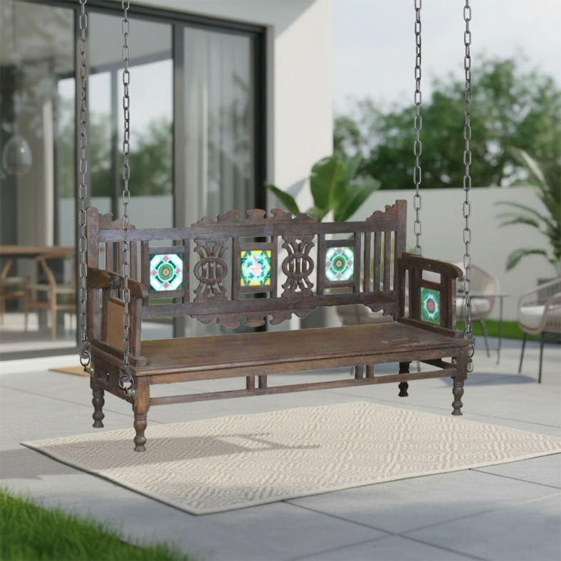 Aryon Wooden Swing Bench