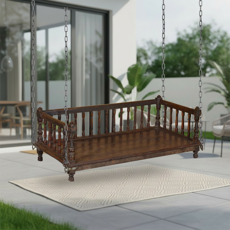 Noraya Wooden Swing Bench