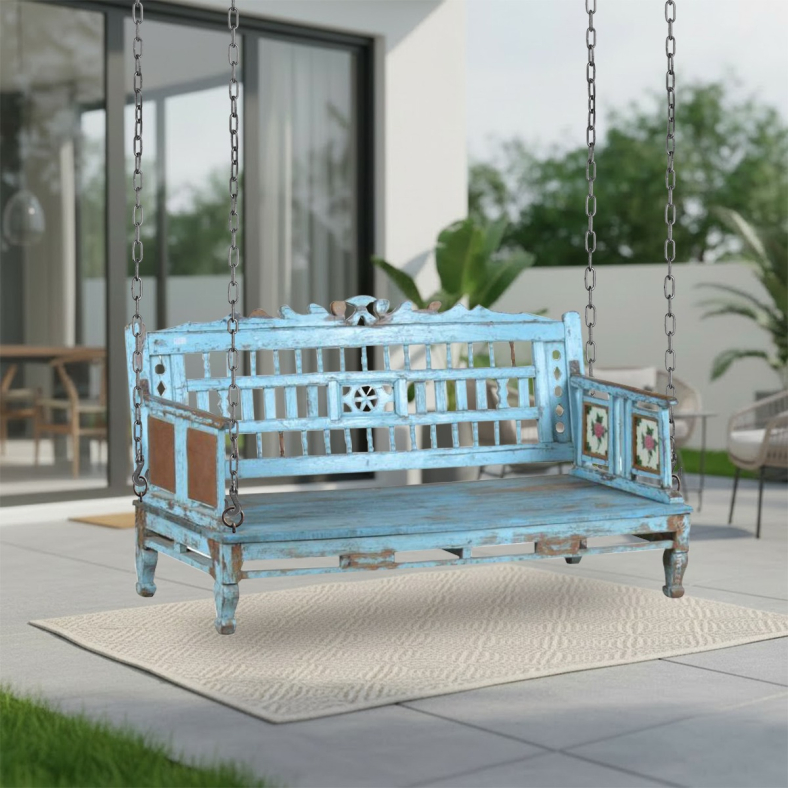 Nirvaya Wooden Swing Bench