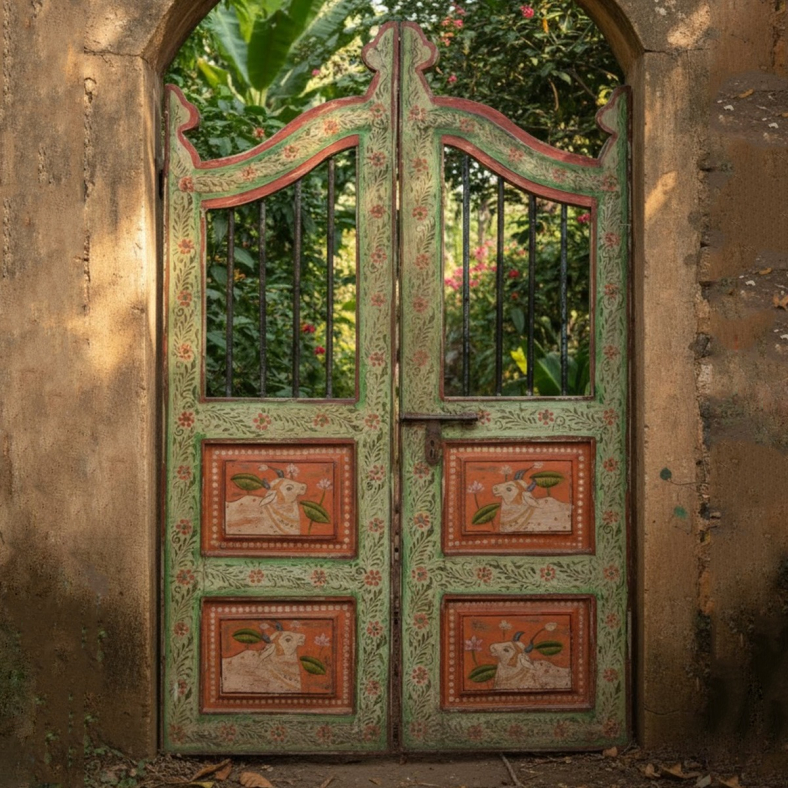 Gauvanika Wooden Painted Gate