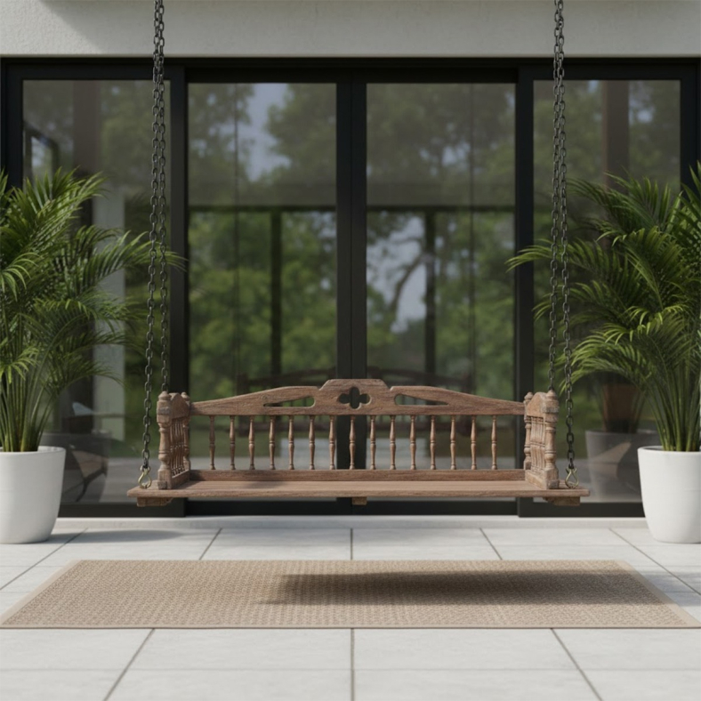 Liyana Wooden Swing Bench
