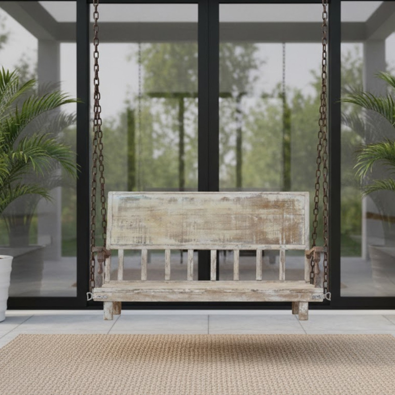Maiva Wooden Swing Bench