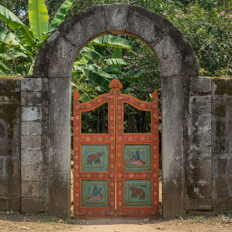 Pravika Wooden Painted Gate