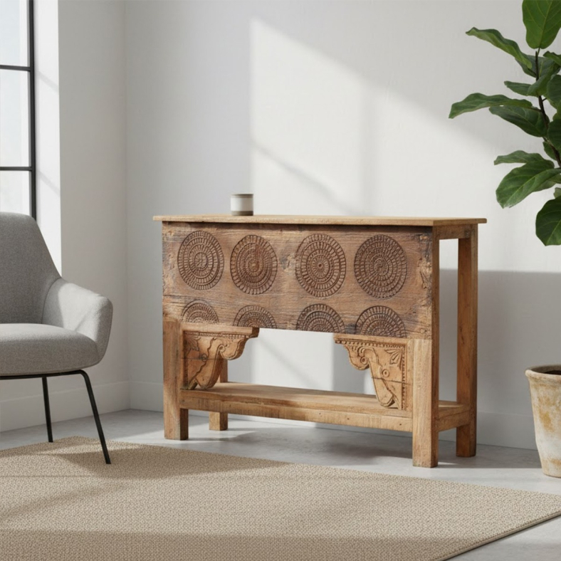 Corvena Wooden Console Table