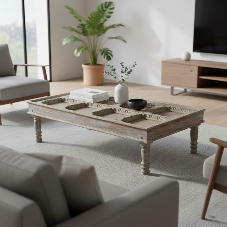 Rajvi Wooden Coffee Table