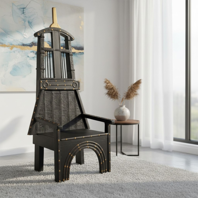 Kaveth Wooden Accent Chair