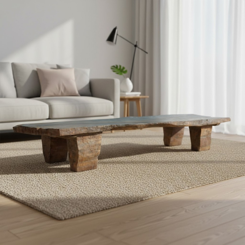 Eshaanika Wooden Naga Coffee Table