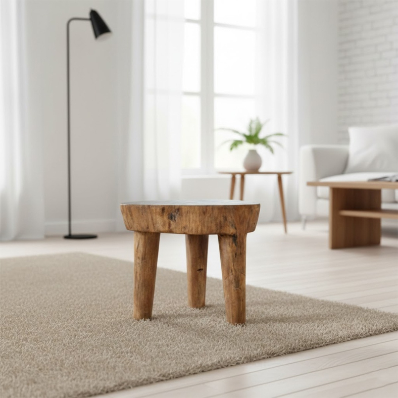 Siyara Wooden Naga Stool