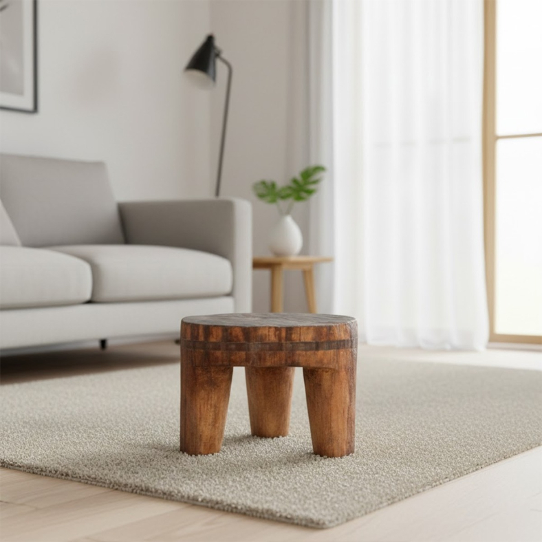 Elthor Wooden Naga Stool