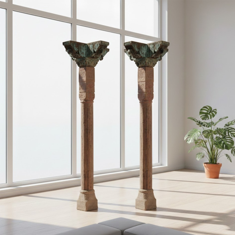 Senden Wooden Pillars Set of 2