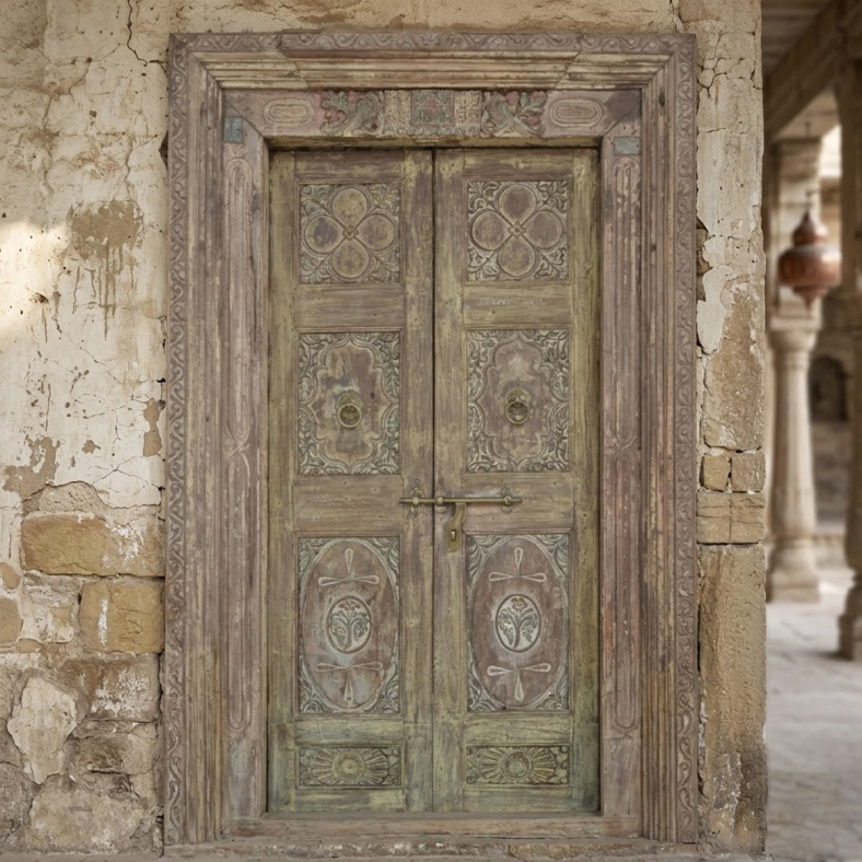 Toulin Wooden Door With Frame