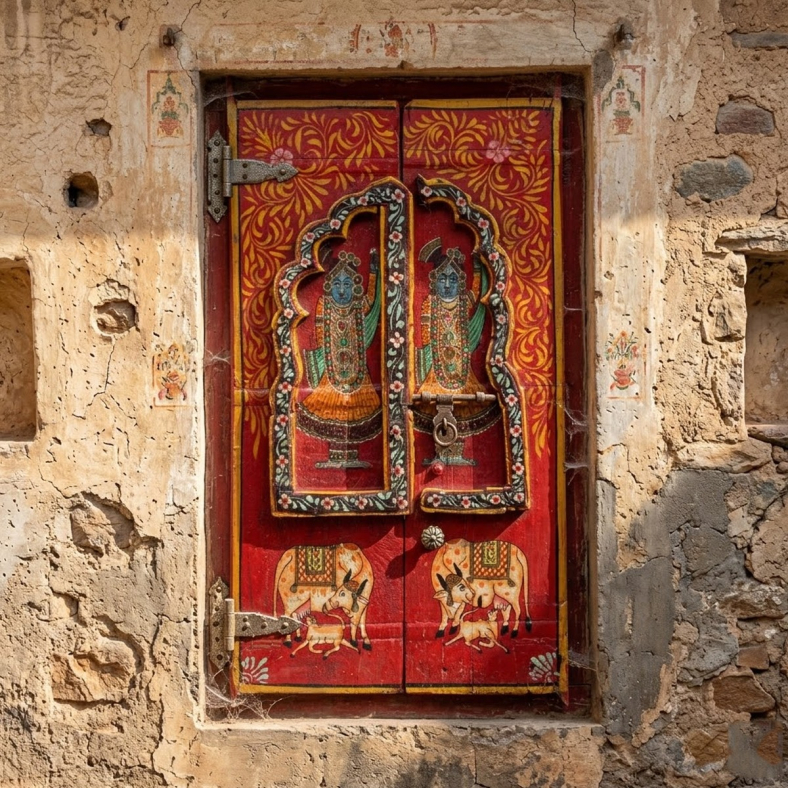 Tubba Wooden Painted Door Panel