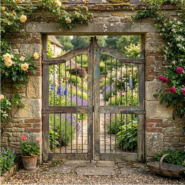 Roxelana Wooden Iron Dog Gate