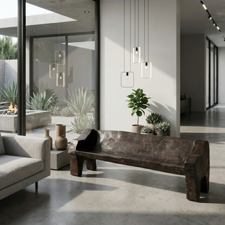 Halime Wooden Naga Bench