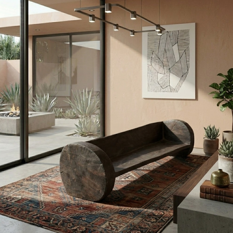 Hayal Wooden Naga Bench