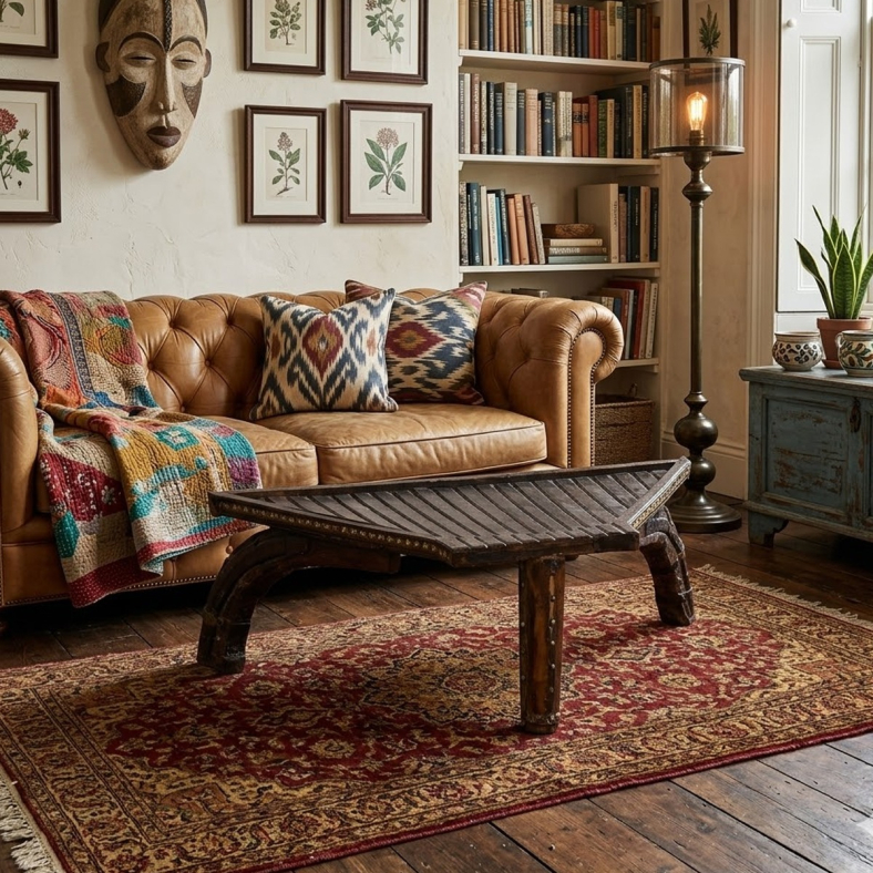 Alejandra Wooden Cart Coffee Table