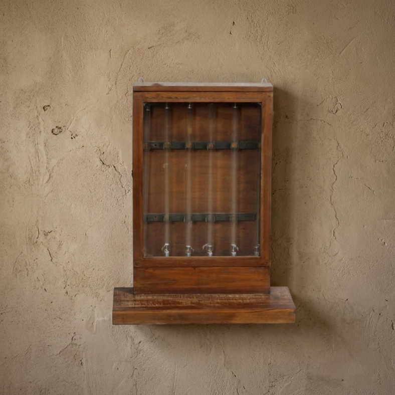 Audray Wooden Glass Showcase