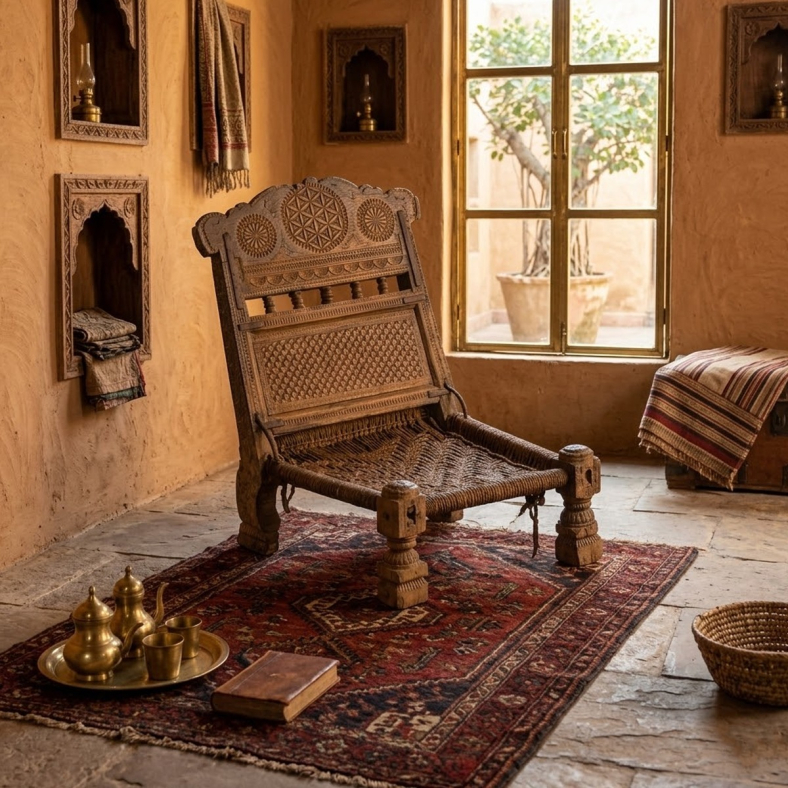 Antonios Wooden Pidda Chair