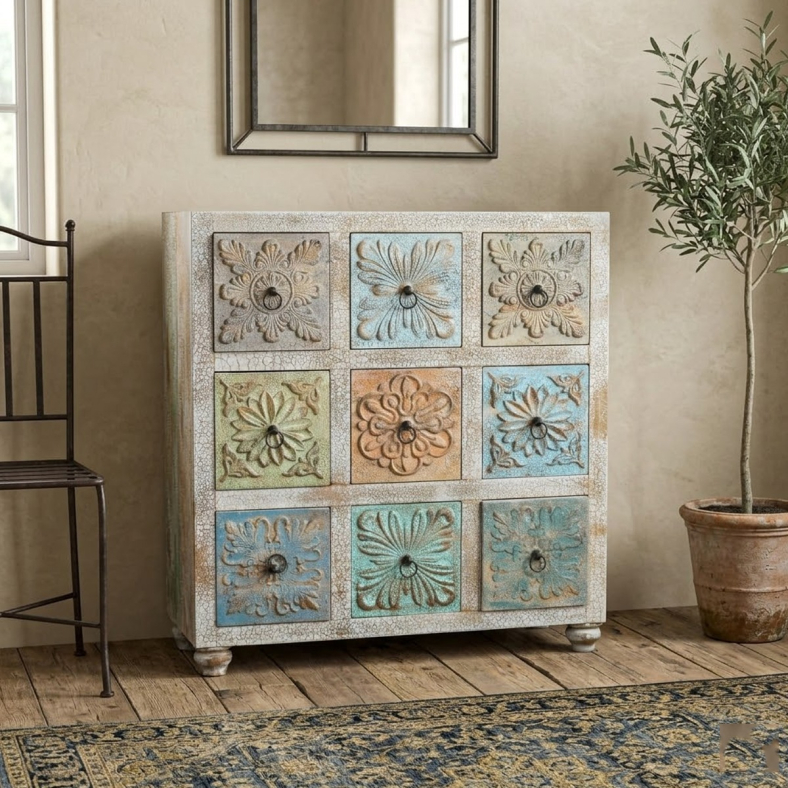 Zimal Wooden Chest of Drawers