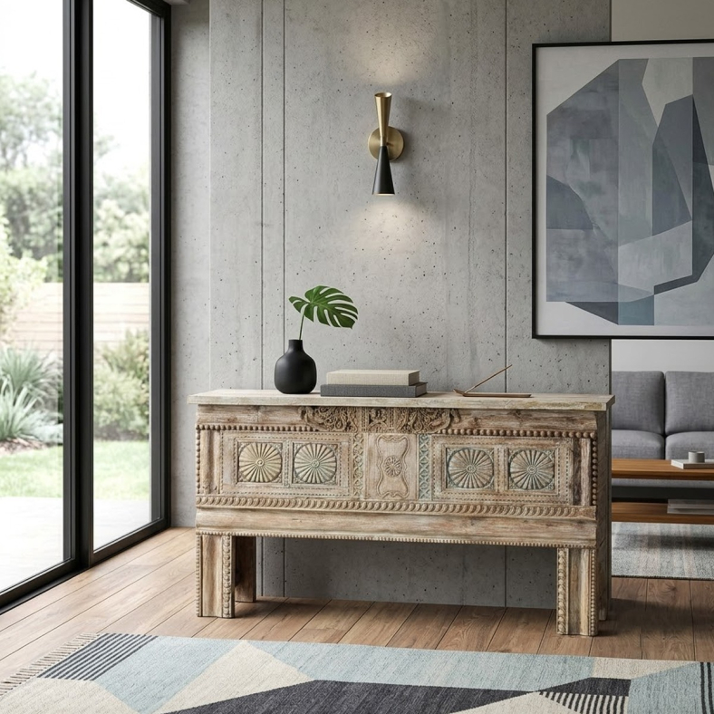 Hoorain Wooden Console table