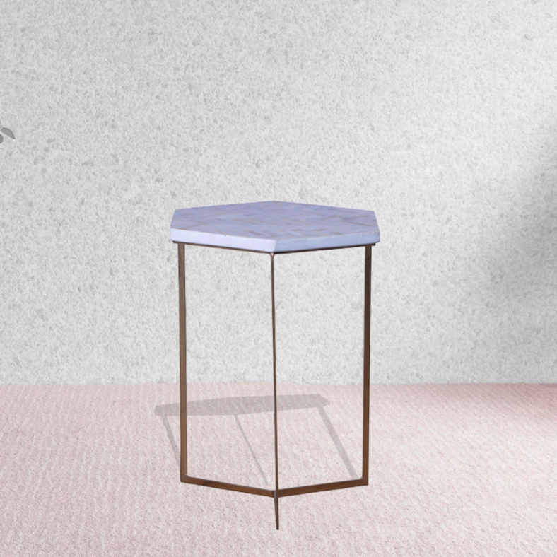 Afridi Mother Of Pearl End Table 