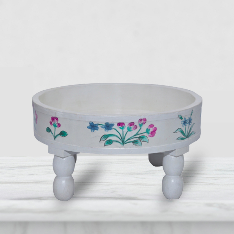 Straton Handpainted Wooden Bajot Table 