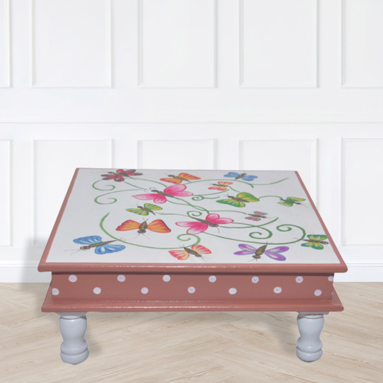 Thais Handpainted Wooden Bajot Table