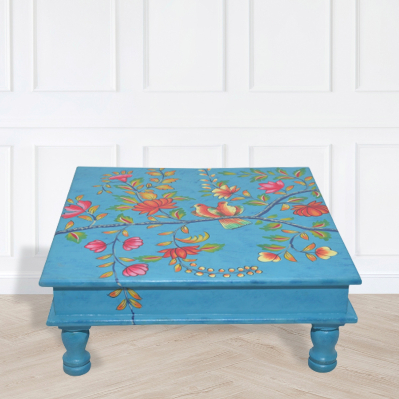 Themis Handpainted Wooden Bajot Table