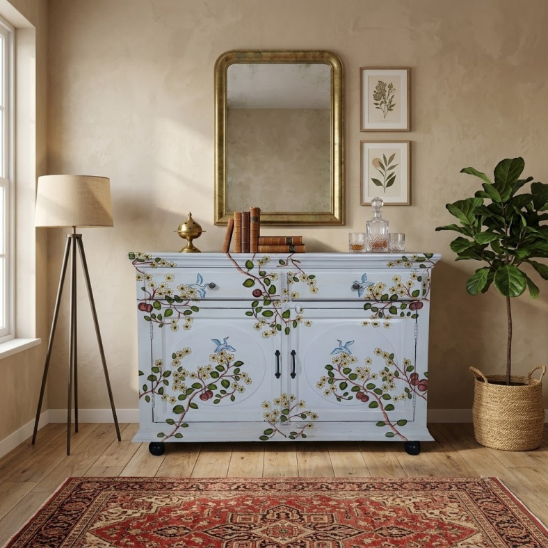 Candace Floral Vintage Sideboard