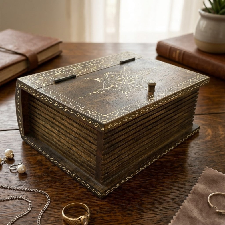 Khepri Wooden Jewellery Box