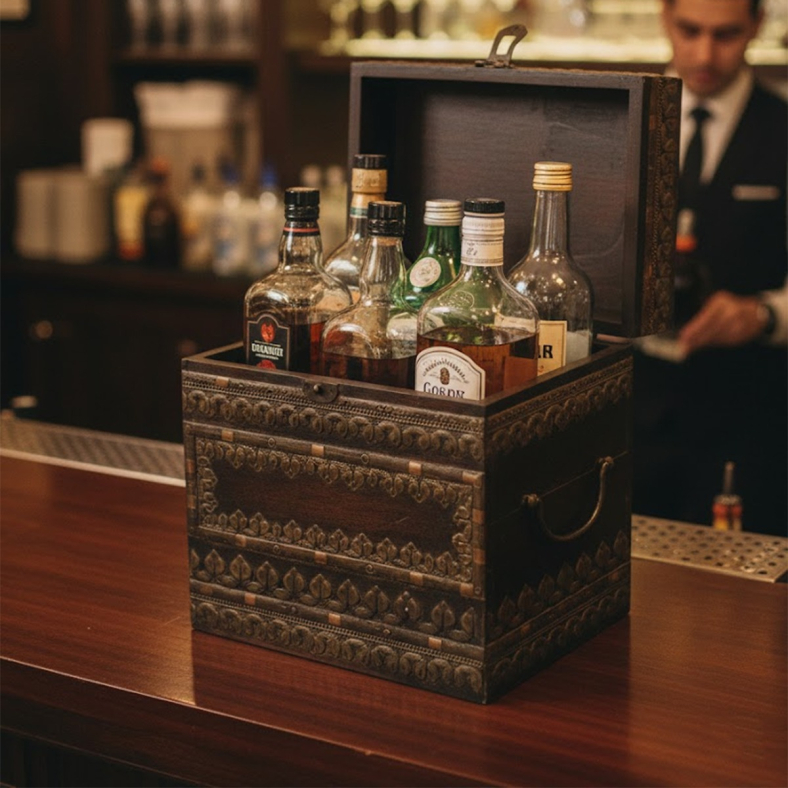 Brimholt Wooden Bottle Box