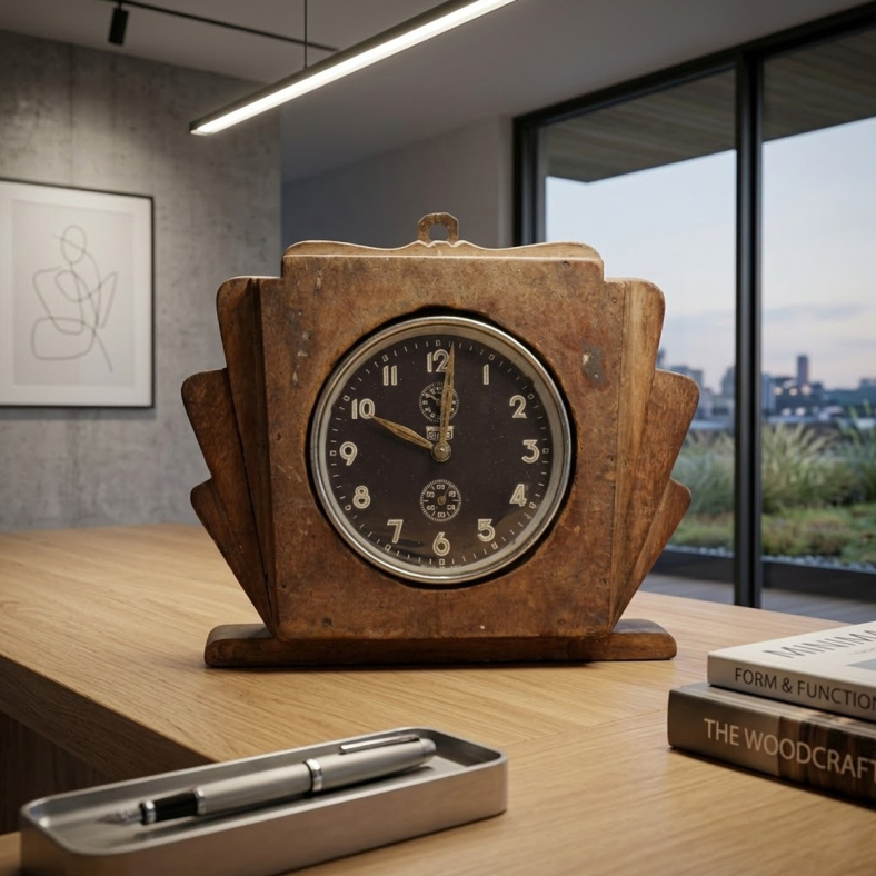 Jameela Wooden Clock with Box