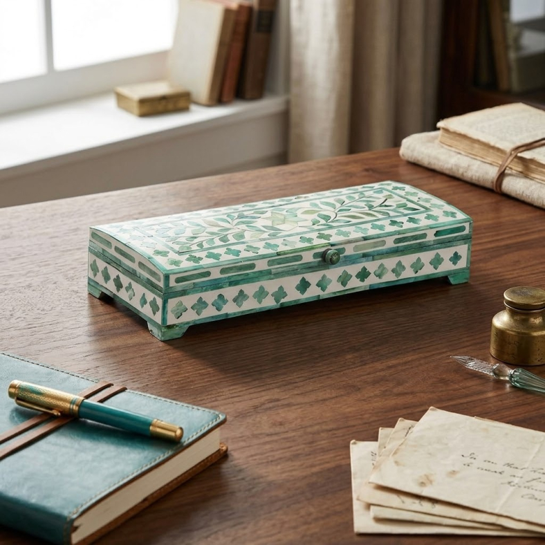 Atanur Bone Inlay Pen Box