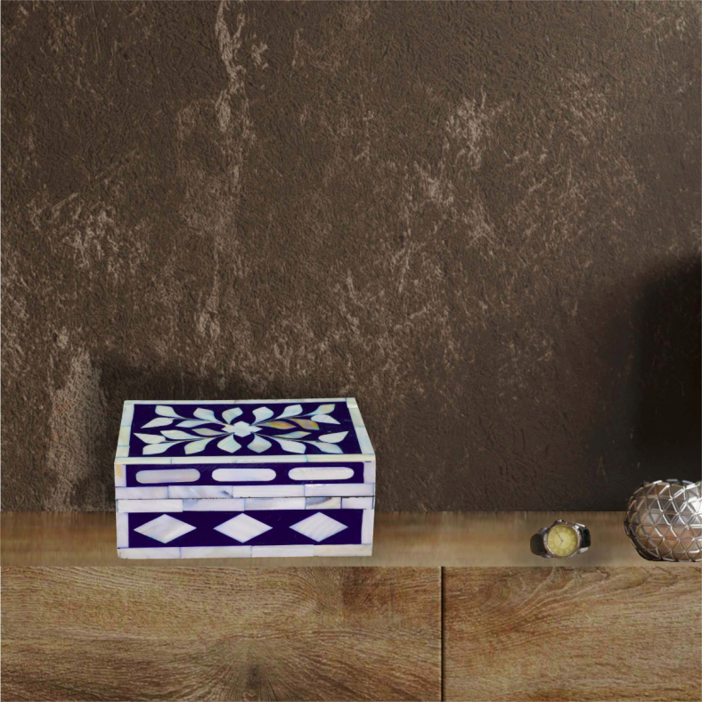 Ates Mother of Pearl Inlay Jewellery Box