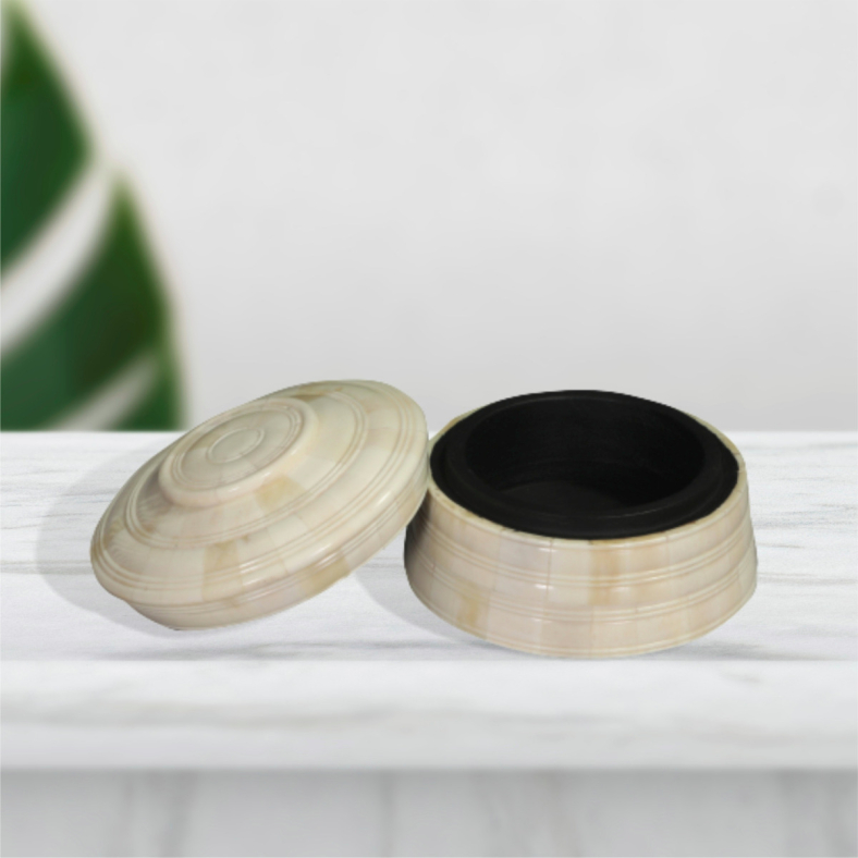 Ayfer Round Bone Inlay Box