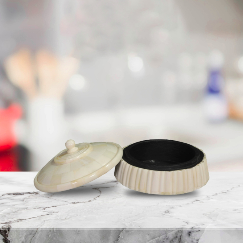 Aygul Round Bone Inlay Box