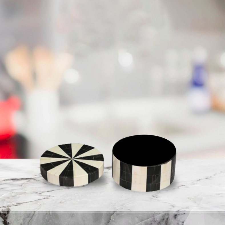 Aysun Round Bone Inlay Box