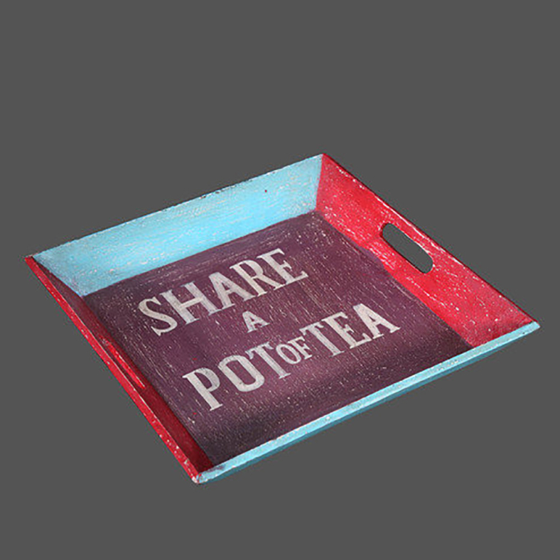 Share A Pot Of Tea Vintage Finished Tray 