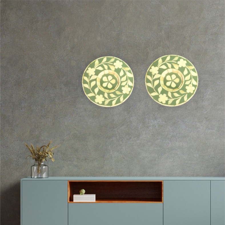 Azime Bone Inlay Decorative Wall Plate 