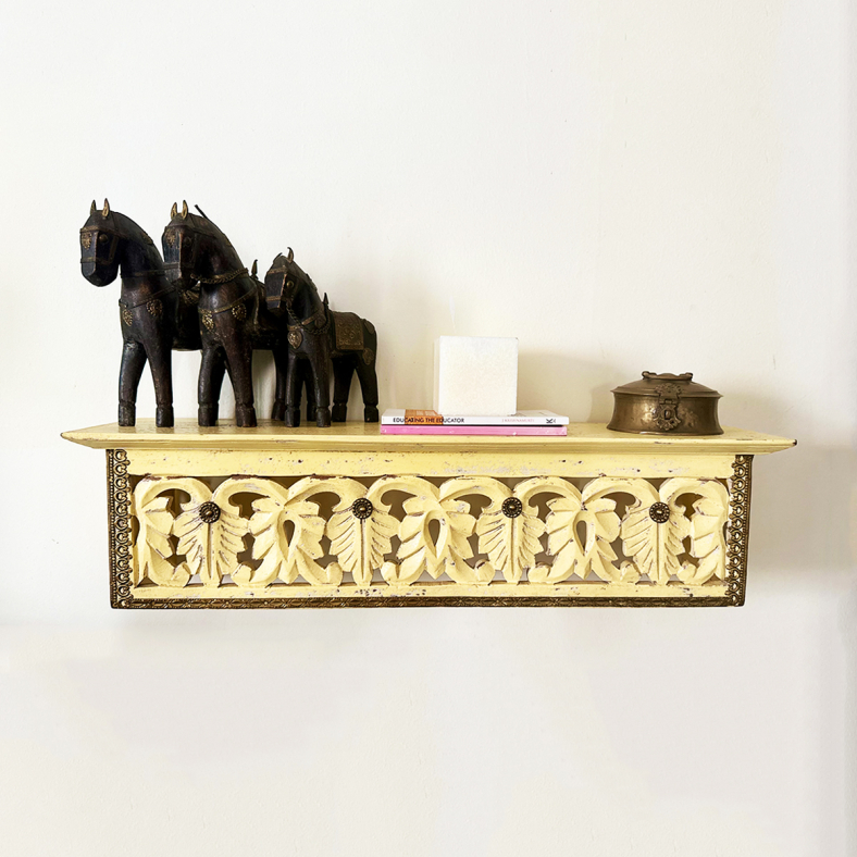 Maya Decorative Wooden Wall Shelf