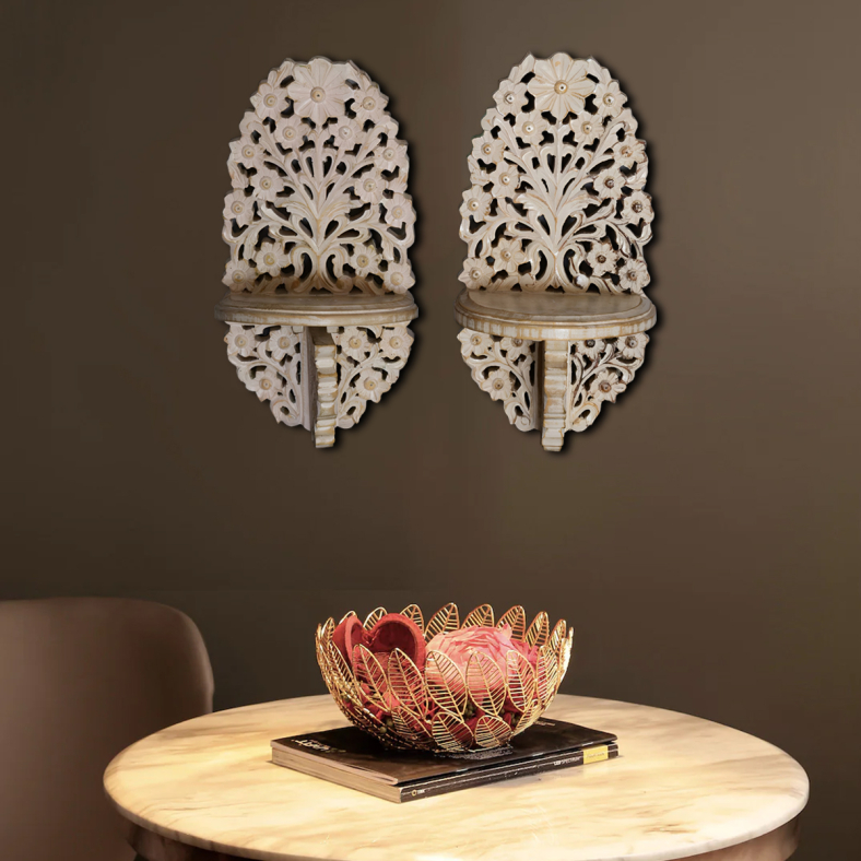 Biruta Wooden Wall Shelf 