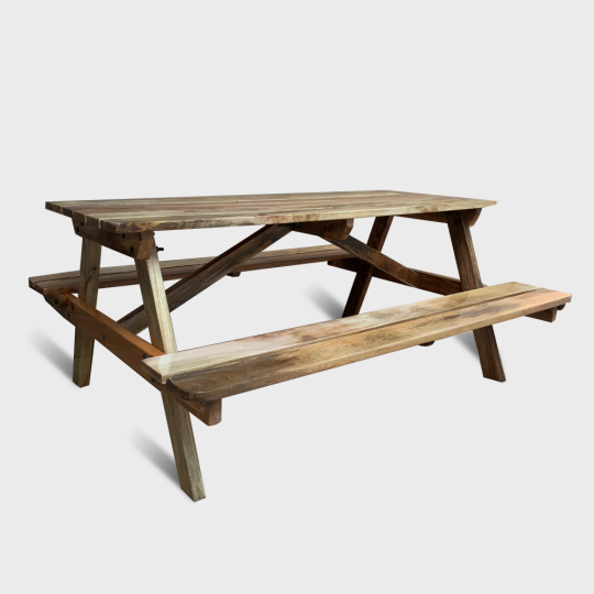 Mango Wood 6 Seater Picnic Table 