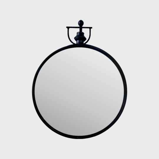 Tess Metallic Round Mirror 