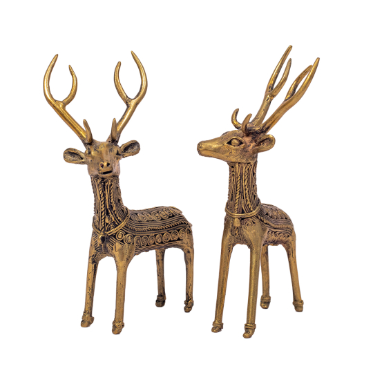 Dhokra Reindeer Set of Two 